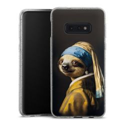 Silikon Glitter Case transparent-silber