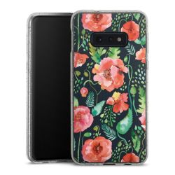 Silikon Glitter Case transparent-silber