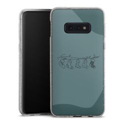 Silikon Glitter Case transparent-silber