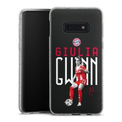 Silikon Glitter Case transparent-silber