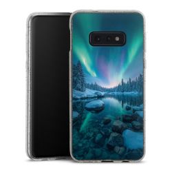 Silikon Glitter Case transparent-silber