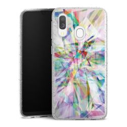 Silikon Glitter Case transparent-silber