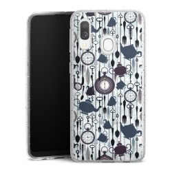 Silicone Glitter Case silver glitter