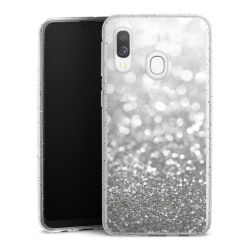 Silicone Glitter Case silver glitter