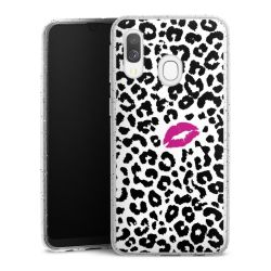 Silicone Glitter Case silver glitter