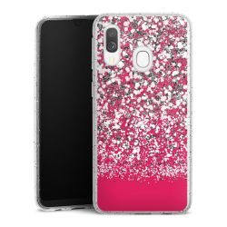 Silicone Glitter Case silver glitter