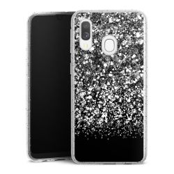 Silicone Glitter Case silver glitter