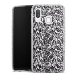 Silicone Glitter Case silver glitter