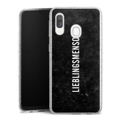 Silikon Glitter Case transparent-silber