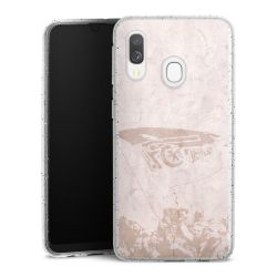 Silikon Glitter Case transparent-silber