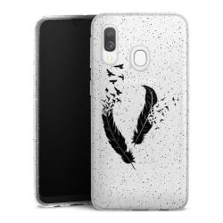 Silicone Glitter Case silver glitter