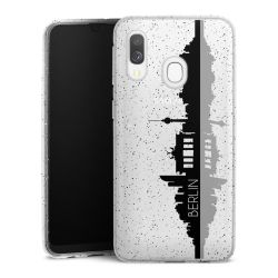 Silikon Glitter Case transparent-silber