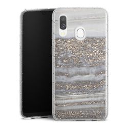 Silicone Glitter Case silver glitter