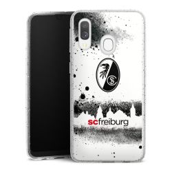 Silikon Glitter Case transparent-silber