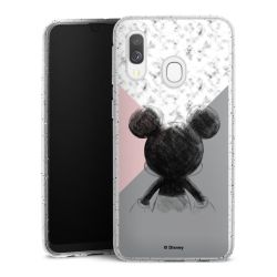 Silicone Glitter Case silver glitter