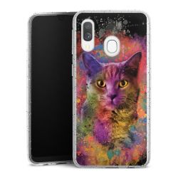 Silikon Glitter Case transparent-silber