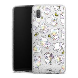 Silikon Glitter Case transparent-silber