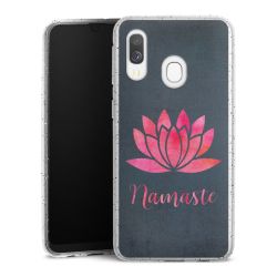 Silikon Glitter Case transparent-silber