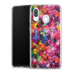 Silicone Glitter Case silver glitter