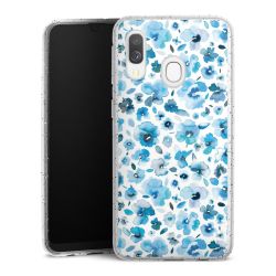 Silicone Glitter Case silver glitter