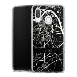 Silikon Glitter Case transparent-silber