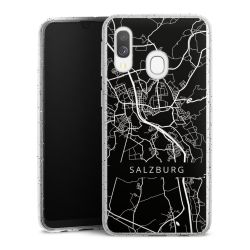 Silikon Glitter Case transparent-silber