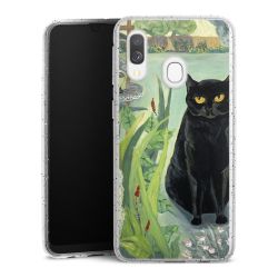 Silikon Glitter Case transparent-silber