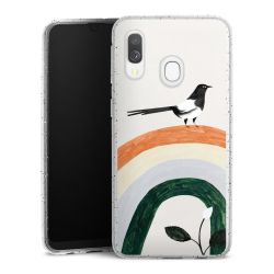 Silikon Glitter Case transparent-silber