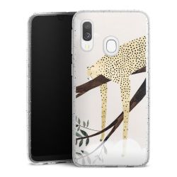 Silikon Glitter Case transparent-silber