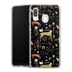 Silikon Glitter Case transparent-silber