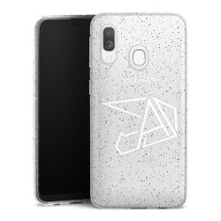 Silikon Glitter Case transparent-silber