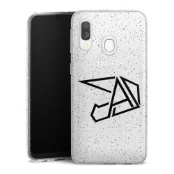 Silikon Glitter Case transparent-silber