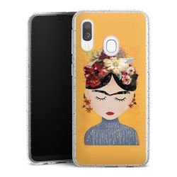 Silikon Glitter Case transparent-silber