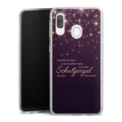 Silikon Glitter Case transparent-silber