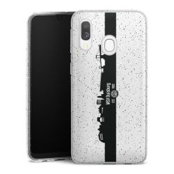 Silikon Glitter Case transparent-silber