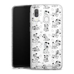 Silikon Glitter Case transparent-silber