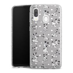 Silikon Glitter Case transparent-silber