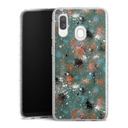 Silicone Glitter Case silver glitter