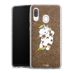 Silikon Glitter Case transparent-silber