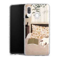 Silikon Glitter Case transparent-silber