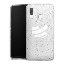 Silikon Glitter Case transparent-silber