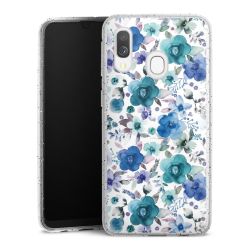 Silicone Glitter Case silver glitter