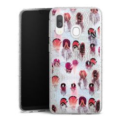 Silicone Glitter Case silver glitter