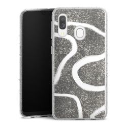 Silicone Glitter Case silver glitter