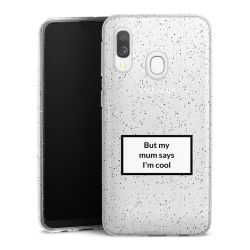 Silicone Glitter Case silver glitter