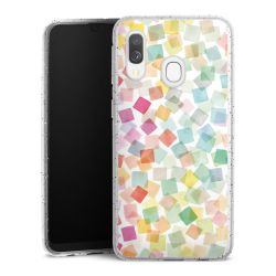 Silicone Glitter Case silver glitter