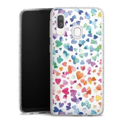 Silicone Glitter Case silver glitter