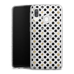 Silicone Glitter Case silver glitter