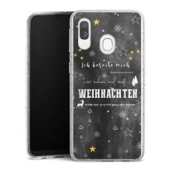 Silikon Glitter Case transparent-silber