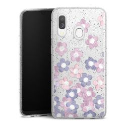 Silicone Glitter Case silver glitter